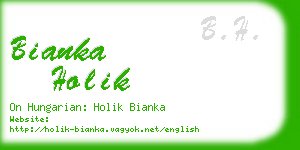 bianka holik business card